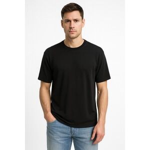 VTG Y2K‎ Banana Republic Factory Mens Black Silk Cotton Blend Sweater XL